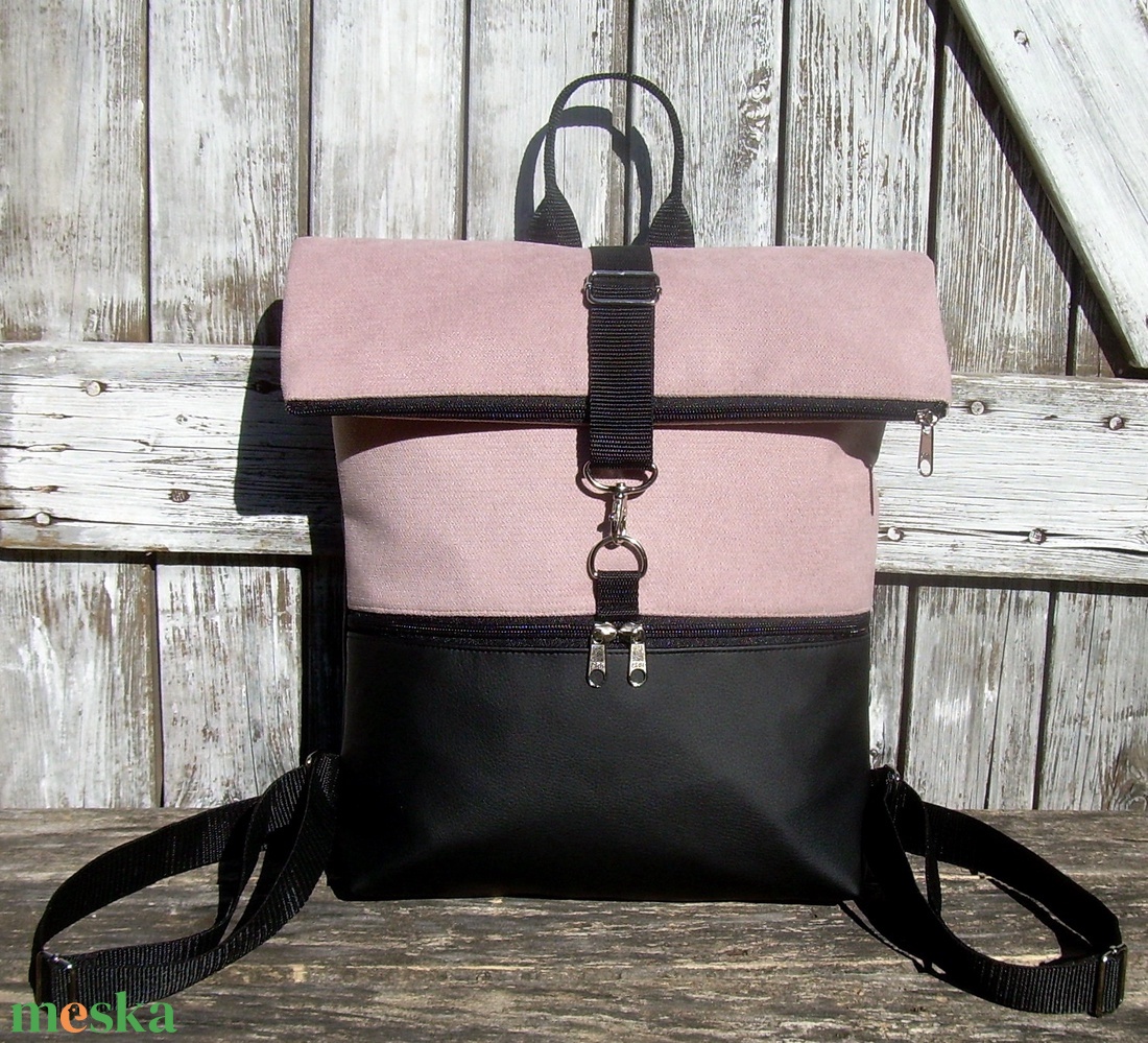 ROLL TOP CITY BAG : Variációk feketére rózsaszínnel - táska & tok - hátizsák - roll top hátizsák - Meska.hu ROLL TOP CITY BAG : Variációk feketére rózsaszínnel - táska & tok - hátizsák - roll top hátizsák - Meska.hu