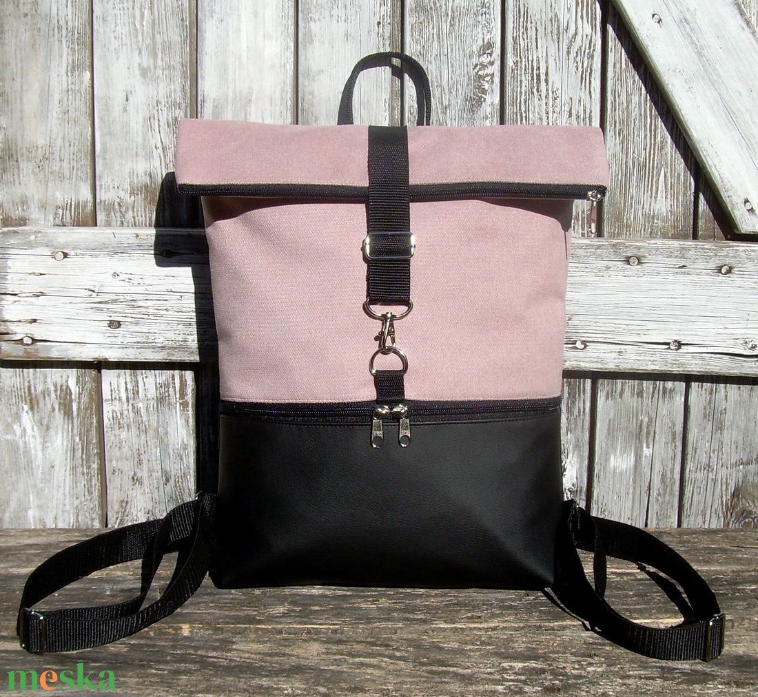 ROLL TOP CITY BAG : Variációk feketére rózsaszínnel - táska & tok - hátizsák - roll top hátizsák - Meska.hu ROLL TOP CITY BAG : Variációk feketére rózsaszínnel - táska & tok - hátizsák - roll top hátizsák - Meska.hu