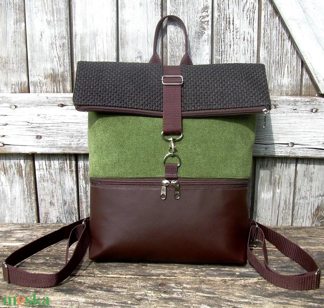 ROLL TOP CITY BAG : Variációk barna bőrre és szövetre 3. - táska & tok - hátizsák - roll top hátizsák - Meska.hu ROLL TOP CITY BAG : Variációk barna bőrre és szövetre 3. - táska & tok - hátizsák - roll top hátizsák - Meska.hu