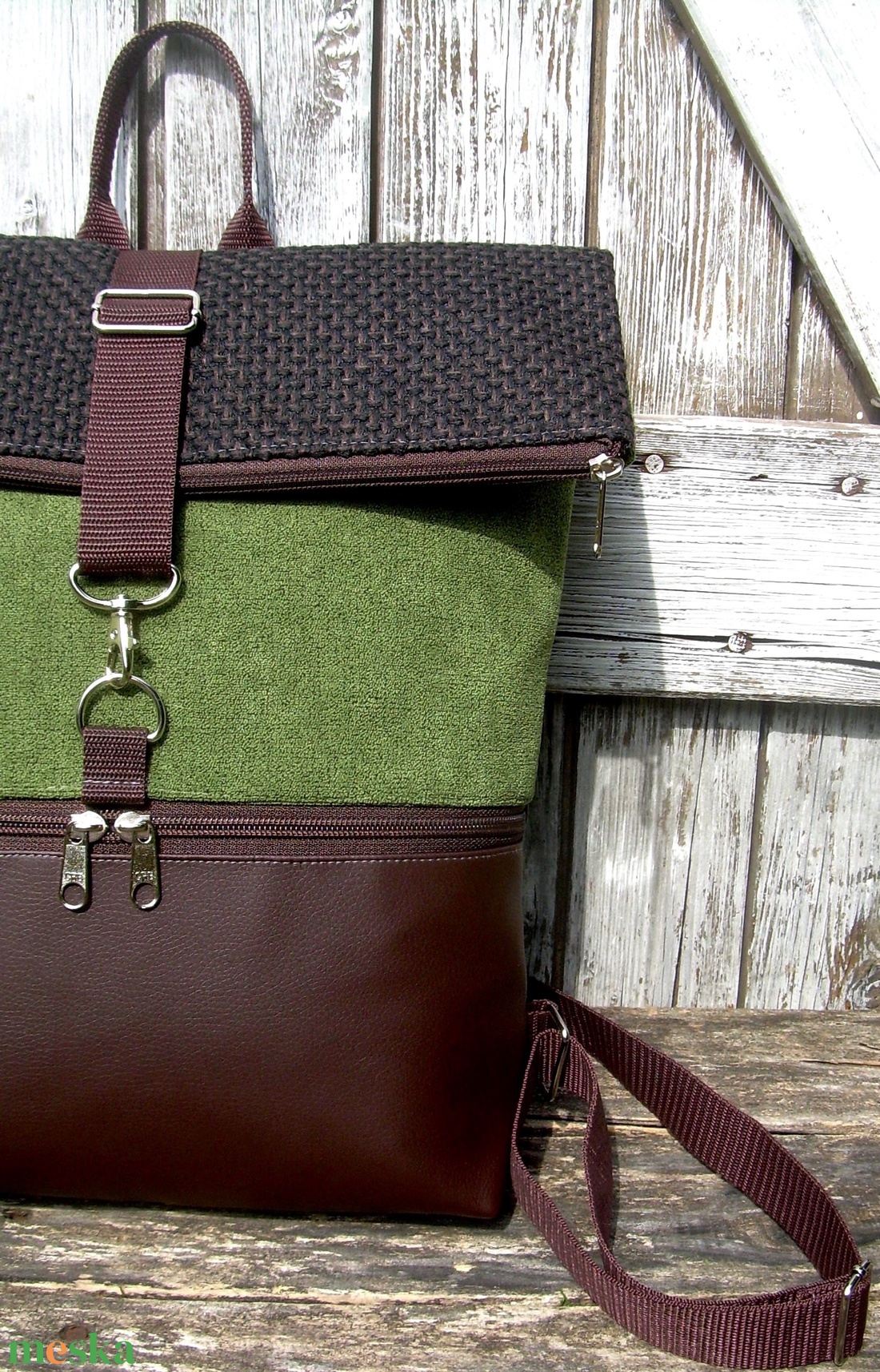 ROLL TOP CITY BAG : Variációk barna bőrre és szövetre 3. - táska & tok - hátizsák - roll top hátizsák - Meska.hu ROLL TOP CITY BAG : Variációk barna bőrre és szövetre 3. - táska & tok - hátizsák - roll top hátizsák - Meska.hu