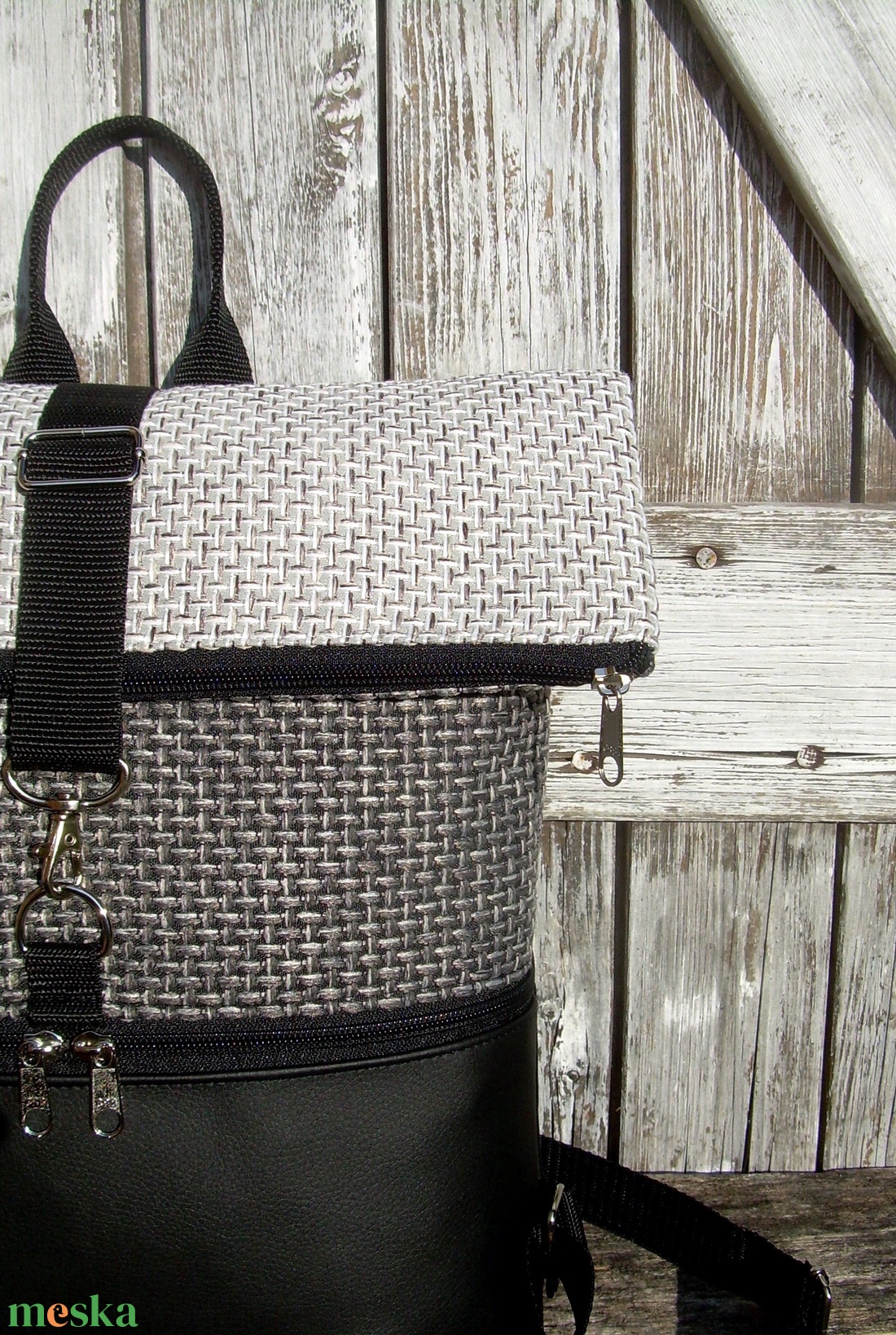 ROLL TOP CITY BAG : Variációk fekete bőrre és szövetre 5. - táska & tok - hátizsák - roll top hátizsák - Meska.hu ROLL TOP CITY BAG : Variációk fekete bőrre és szövetre 5. - táska & tok - hátizsák - roll top hátizsák - Meska.hu