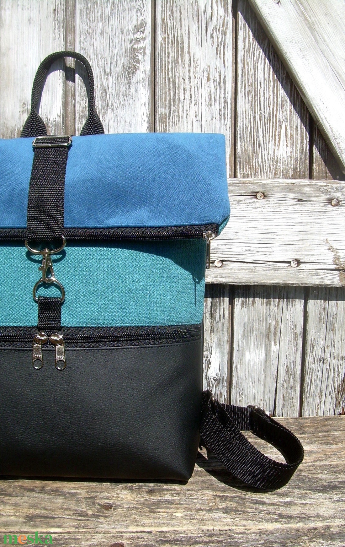 ROLL TOP CITY BAG : Variációk fekete bőrre és kék szövetre - táska & tok - hátizsák - roll top hátizsák - Meska.hu ROLL TOP CITY BAG : Variációk fekete bőrre és kék szövetre - táska & tok - hátizsák - roll top hátizsák - Meska.hu
