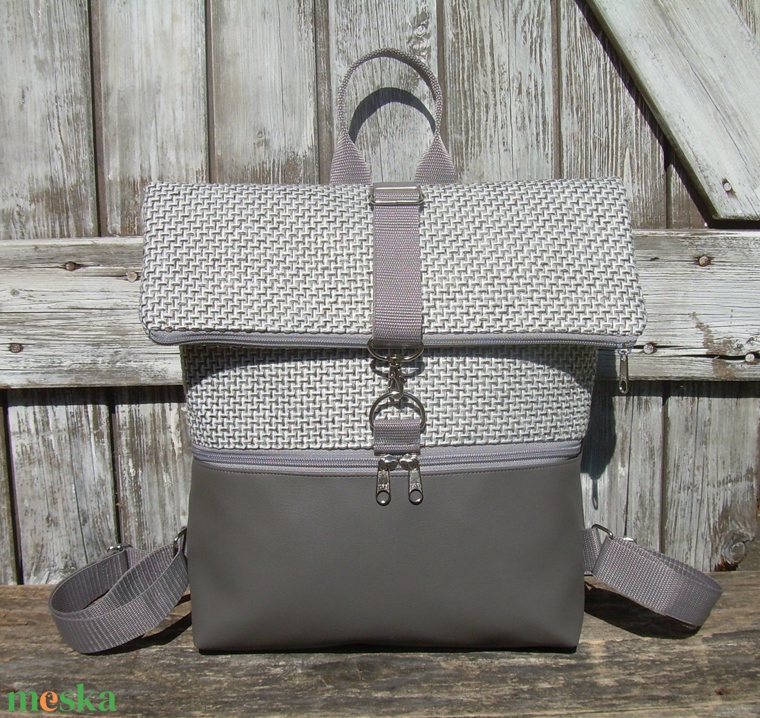 ROLL TOP CITY BAG : Variációk szürke bőrre és szövetre - táska & tok - hátizsák - roll top hátizsák - Meska.hu ROLL TOP CITY BAG : Variációk szürke bőrre és szövetre - táska & tok - hátizsák - roll top hátizsák - Meska.hu