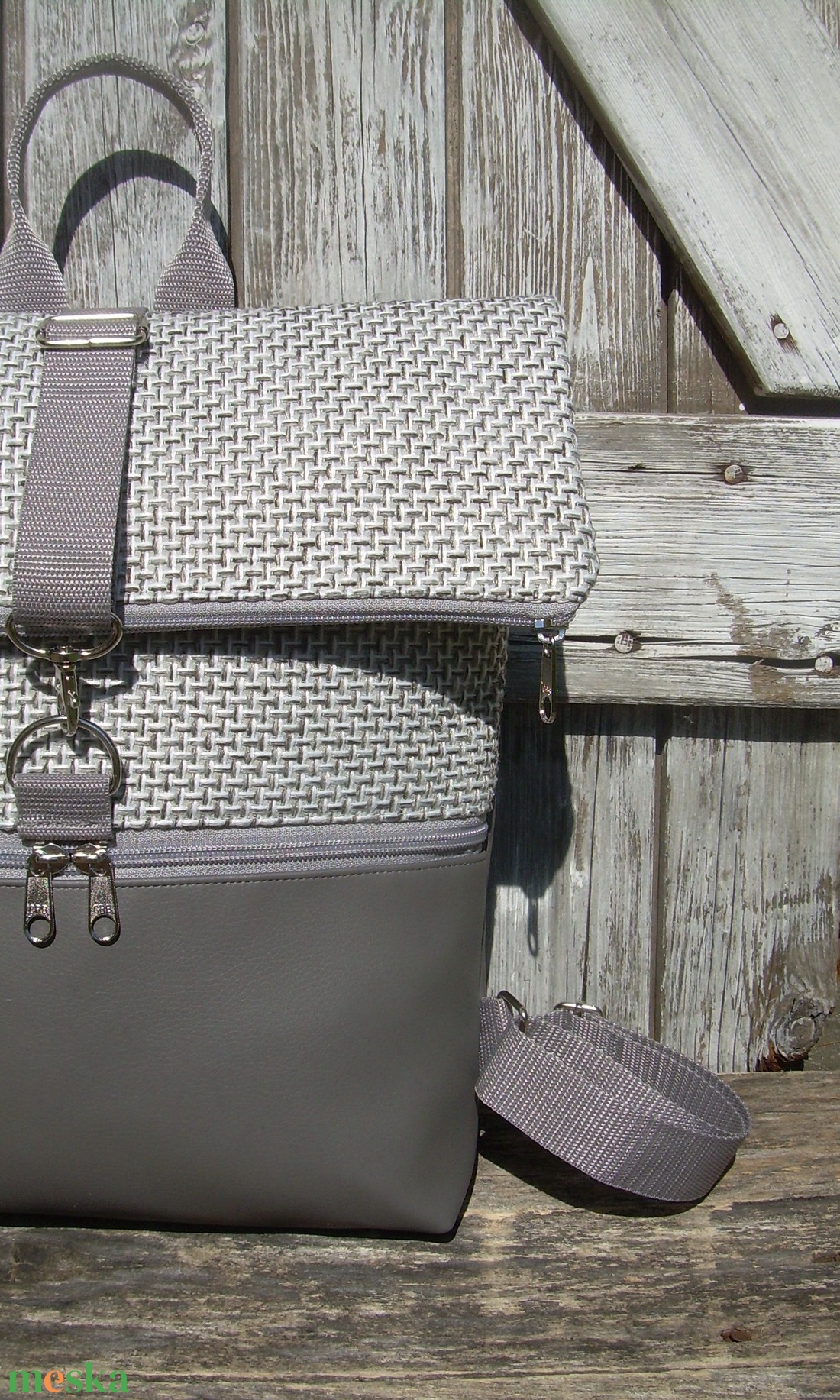 ROLL TOP CITY BAG : Variációk szürke bőrre és szövetre - táska & tok - hátizsák - roll top hátizsák - Meska.hu ROLL TOP CITY BAG : Variációk szürke bőrre és szövetre - táska & tok - hátizsák - roll top hátizsák - Meska.hu