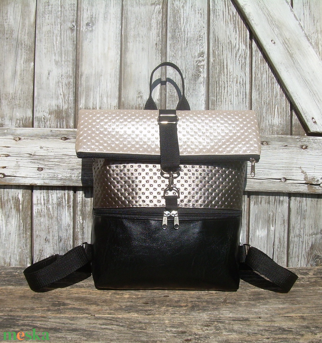 ROLL TOP CITY BAG : Metálos elegancia 4. - táska & tok - hátizsák - roll top hátizsák - Meska.hu ROLL TOP CITY BAG : Metálos elegancia 4. - táska & tok - hátizsák - roll top hátizsák - Meska.hu