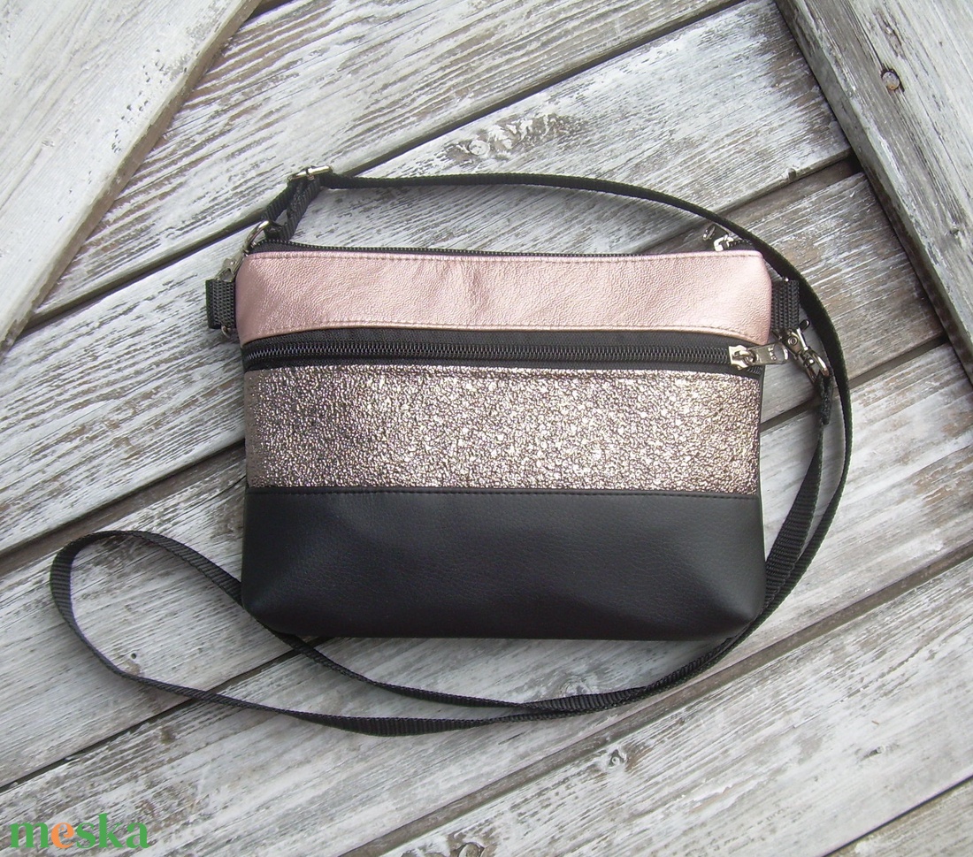 MINI CITY BAG : Metálos elegancia feketével 4. - táska & tok - kézitáska & válltáska - vállon átvethető táska - Meska.hu MINI CITY BAG : Metálos elegancia feketével 4. - táska & tok - kézitáska & válltáska - vállon átvethető táska - Meska.hu