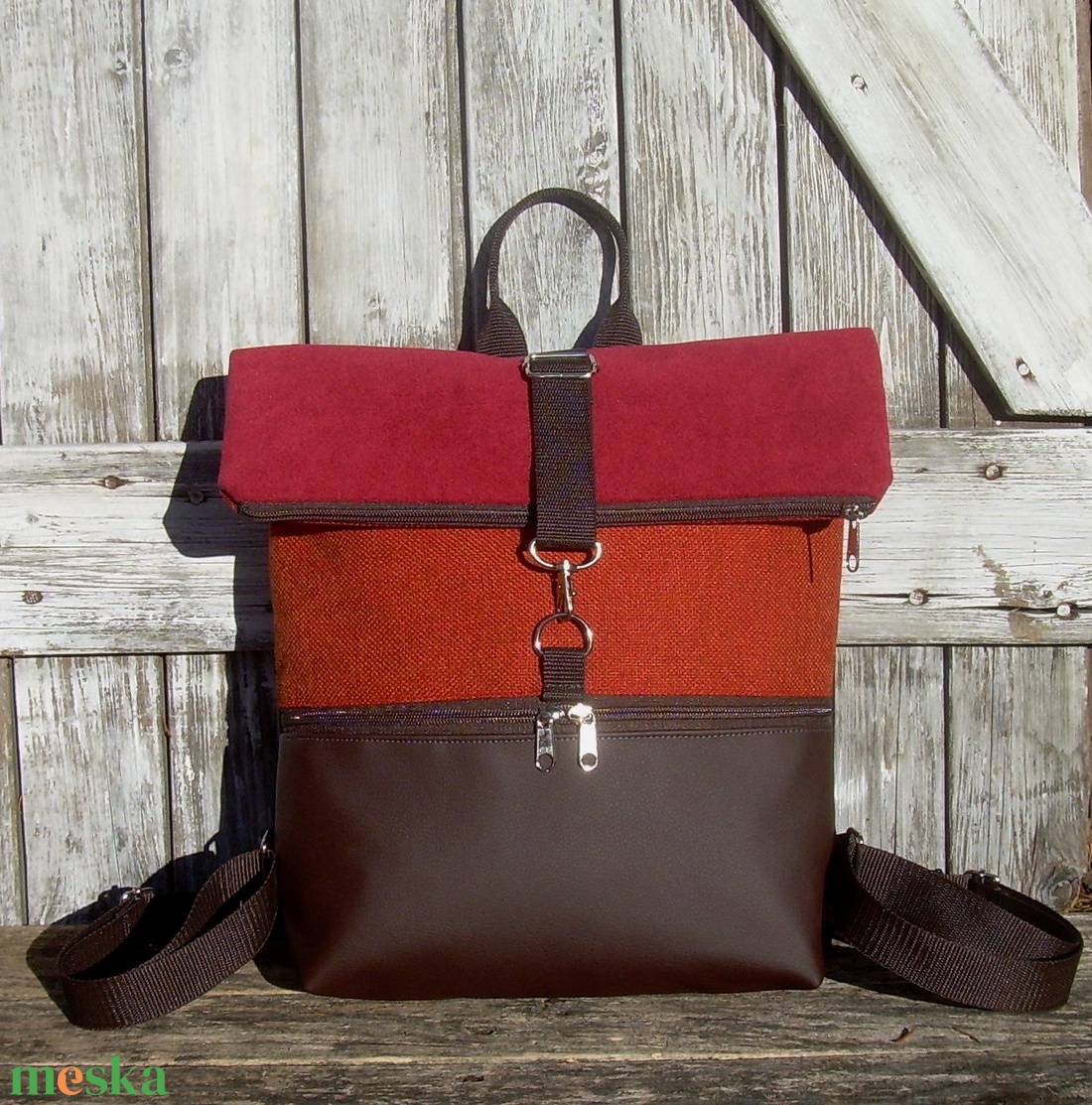 ROLL TOP CITY BAG : Variációk barnára szövettel 2. - táska & tok - hátizsák - roll top hátizsák - Meska.hu ROLL TOP CITY BAG : Variációk barnára szövettel 2. - táska & tok - hátizsák - roll top hátizsák - Meska.hu