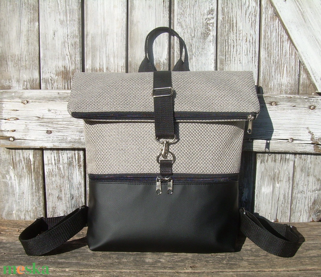 ROLL TOP CITY BAG : Variációk fekete bőrre és szövetre 9. - táska & tok - hátizsák - hátizsák - Meska.hu ROLL TOP CITY BAG : Variációk fekete bőrre és szövetre 9. - táska & tok - hátizsák - hátizsák - Meska.hu