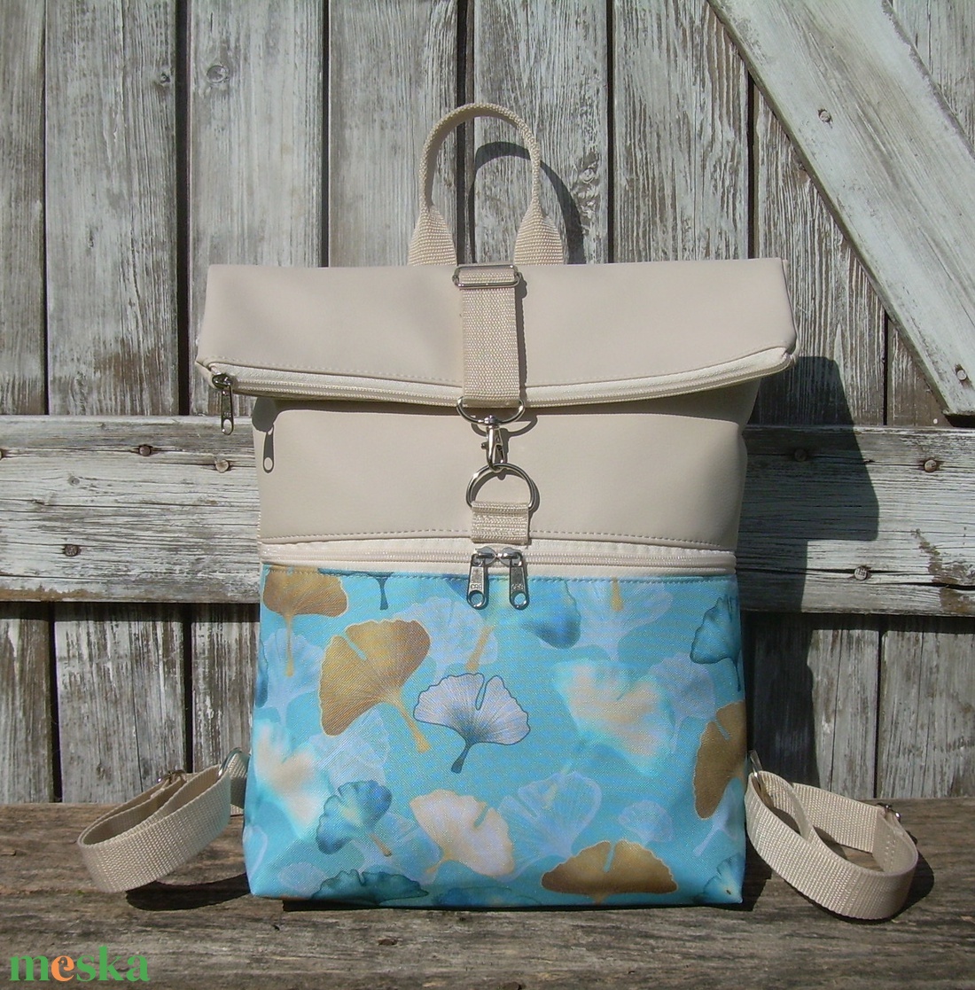 VÍZÁLLÓ ROLL TOP CITY BAG : Ginkgo levelek bézzsel - táska & tok - hátizsák - roll top hátizsák - Meska.hu VÍZÁLLÓ ROLL TOP CITY BAG : Ginkgo levelek bézzsel - táska & tok - hátizsák - roll top hátizsák - Meska.hu