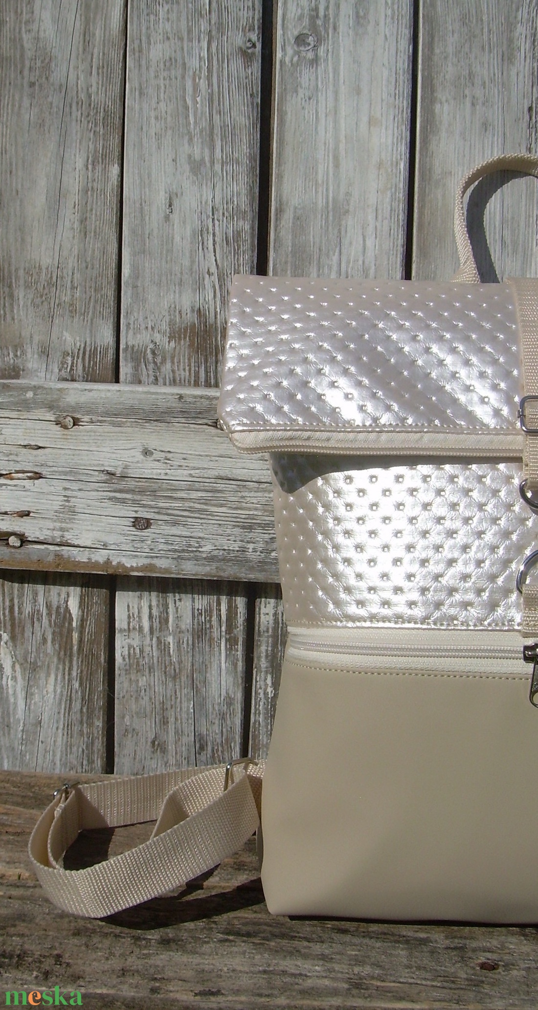 KÉSZLETEN! - VÍZÁLLÓ ROLL TOP CITY BAG : Metálos elegancia bézzsel - táska & tok - hátizsák - roll top hátizsák - Meska.hu KÉSZLETEN! - VÍZÁLLÓ ROLL TOP CITY BAG : Metálos elegancia bézzsel - táska & tok - hátizsák - roll top hátizsák - Meska.hu