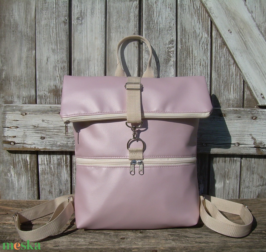 KÉSZLETEN! - ROLL TOP CITY BAG : Púder gyöngyház rózsaszín - táska & tok - hátizsák - roll top hátizsák - Meska.hu KÉSZLETEN! - ROLL TOP CITY BAG : Púder gyöngyház rózsaszín - táska & tok - hátizsák - roll top hátizsák - Meska.hu