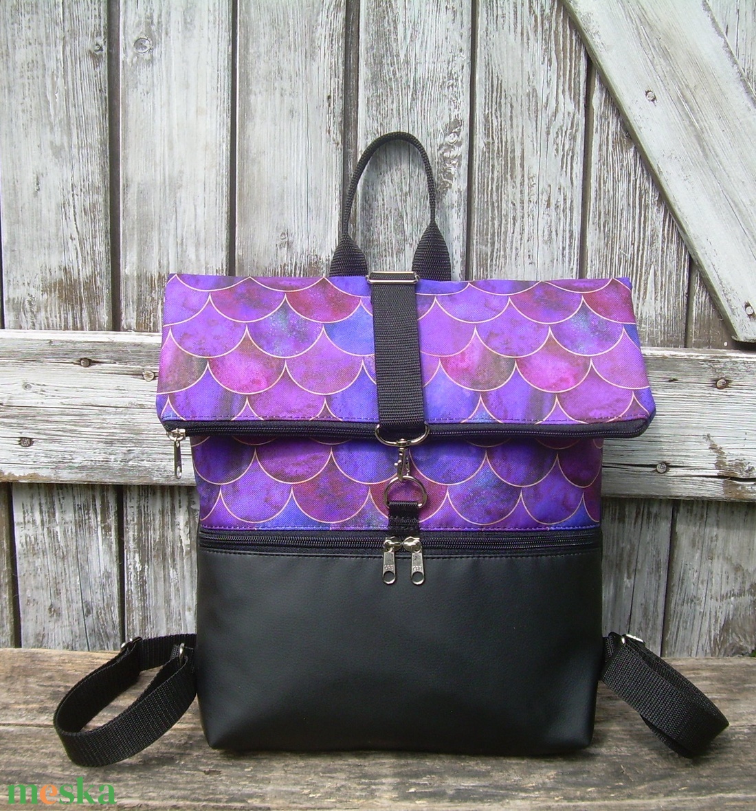 VÍZÁLLÓ ROLL TOP CITY BAG : Variációk feketére és lilára - táska & tok - hátizsák - roll top hátizsák - Meska.hu VÍZÁLLÓ ROLL TOP CITY BAG : Variációk feketére és lilára - táska & tok - hátizsák - roll top hátizsák - Meska.hu
