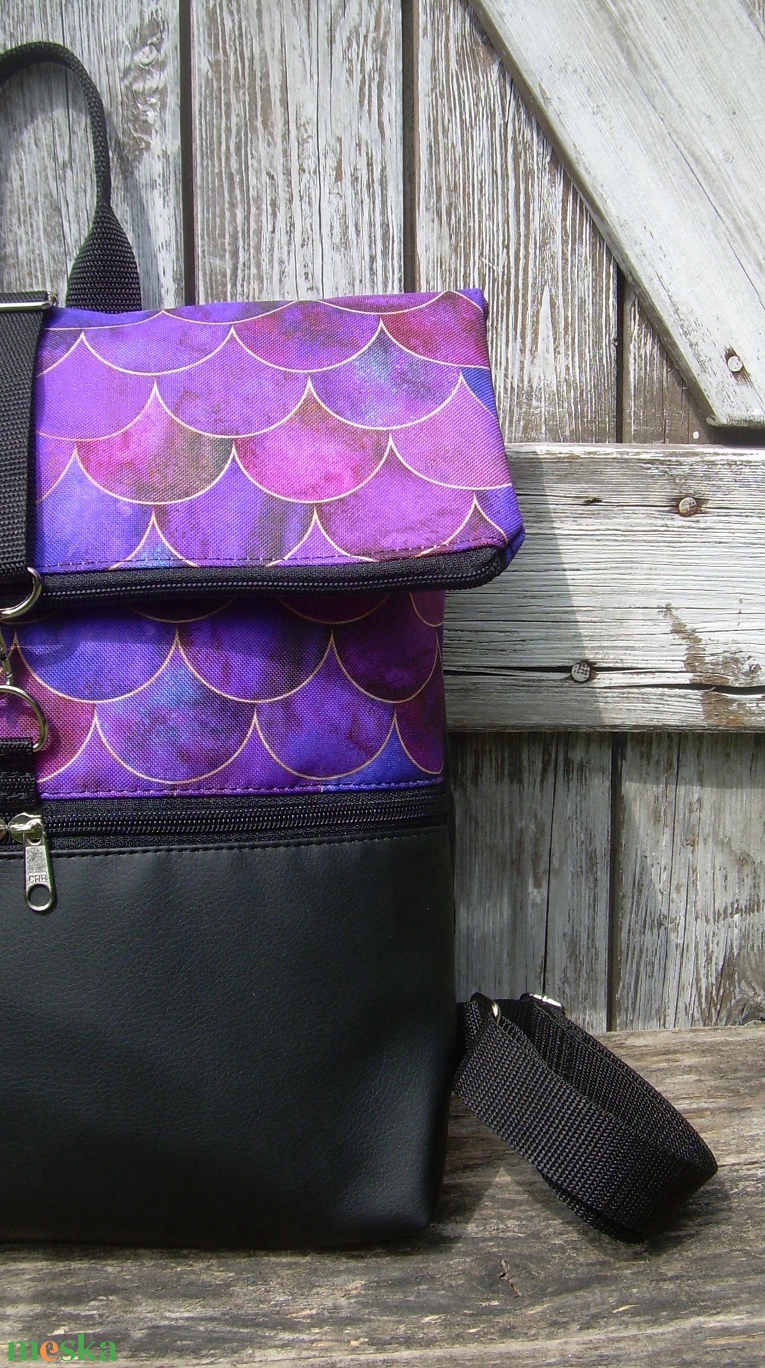 VÍZÁLLÓ ROLL TOP CITY BAG : Variációk feketére és lilára - táska & tok - hátizsák - roll top hátizsák - Meska.hu VÍZÁLLÓ ROLL TOP CITY BAG : Variációk feketére és lilára - táska & tok - hátizsák - roll top hátizsák - Meska.hu