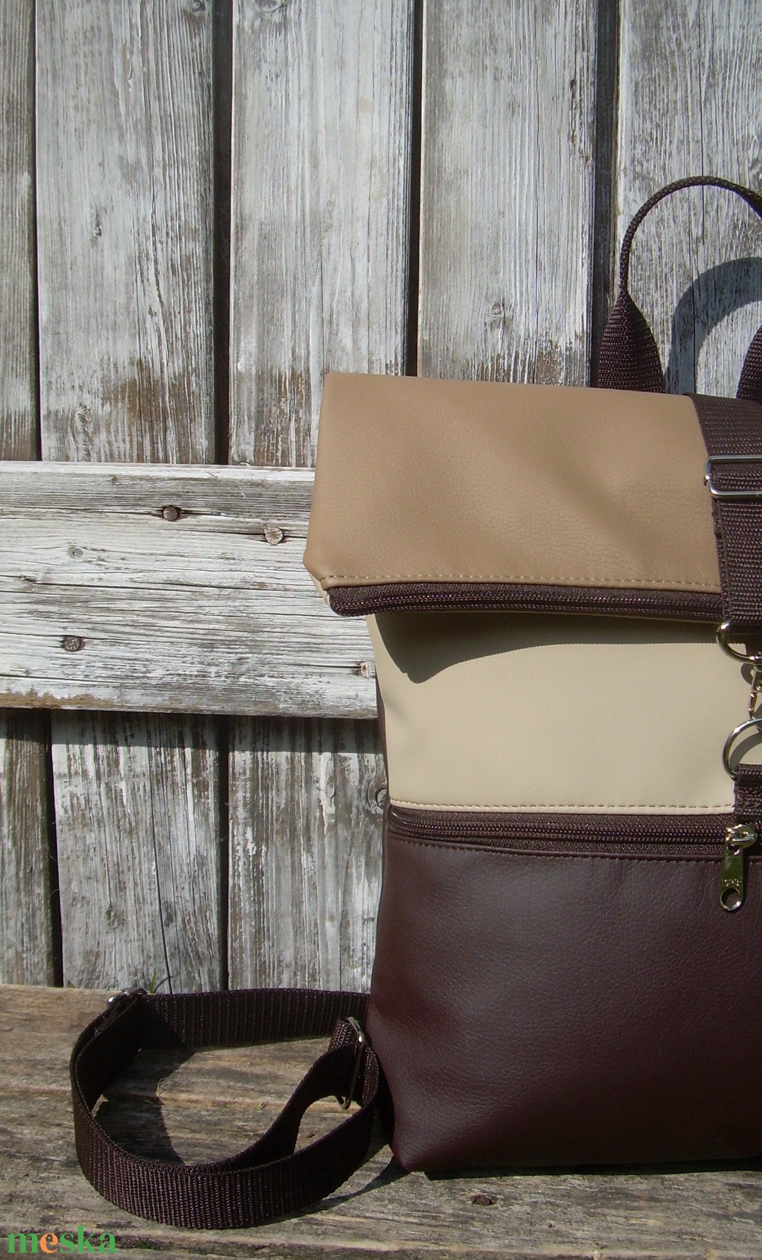 ROLL TOP CITY BAG : Barna, bézs és mogyoró - táska & tok - hátizsák - roll top hátizsák - Meska.hu ROLL TOP CITY BAG : Barna, bézs és mogyoró - táska & tok - hátizsák - roll top hátizsák - Meska.hu