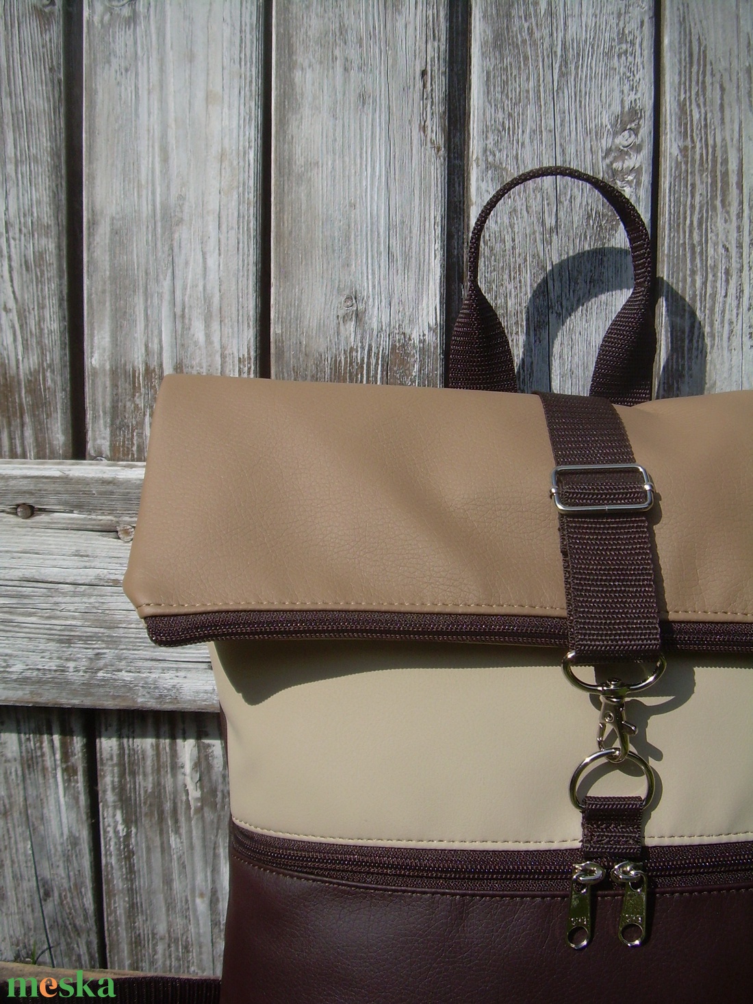 ROLL TOP CITY BAG : Barna, bézs és mogyoró - táska & tok - hátizsák - roll top hátizsák - Meska.hu ROLL TOP CITY BAG : Barna, bézs és mogyoró - táska & tok - hátizsák - roll top hátizsák - Meska.hu
