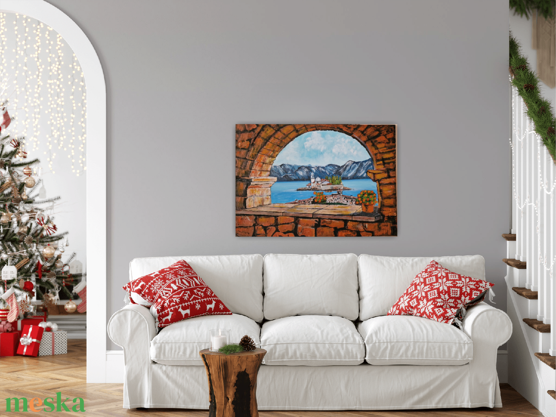 Montenegro-Kotor - művészet - festmény - akril - Meska.hu