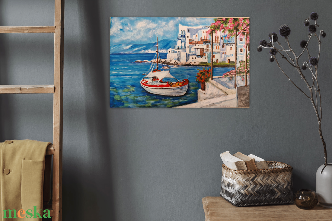 Mykonos - művészet - festmény - akril - Meska.hu Mykonos - művészet - festmény - akril - Meska.hu