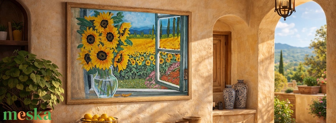 Toscana - művészet - festmény - akril - Meska.hu