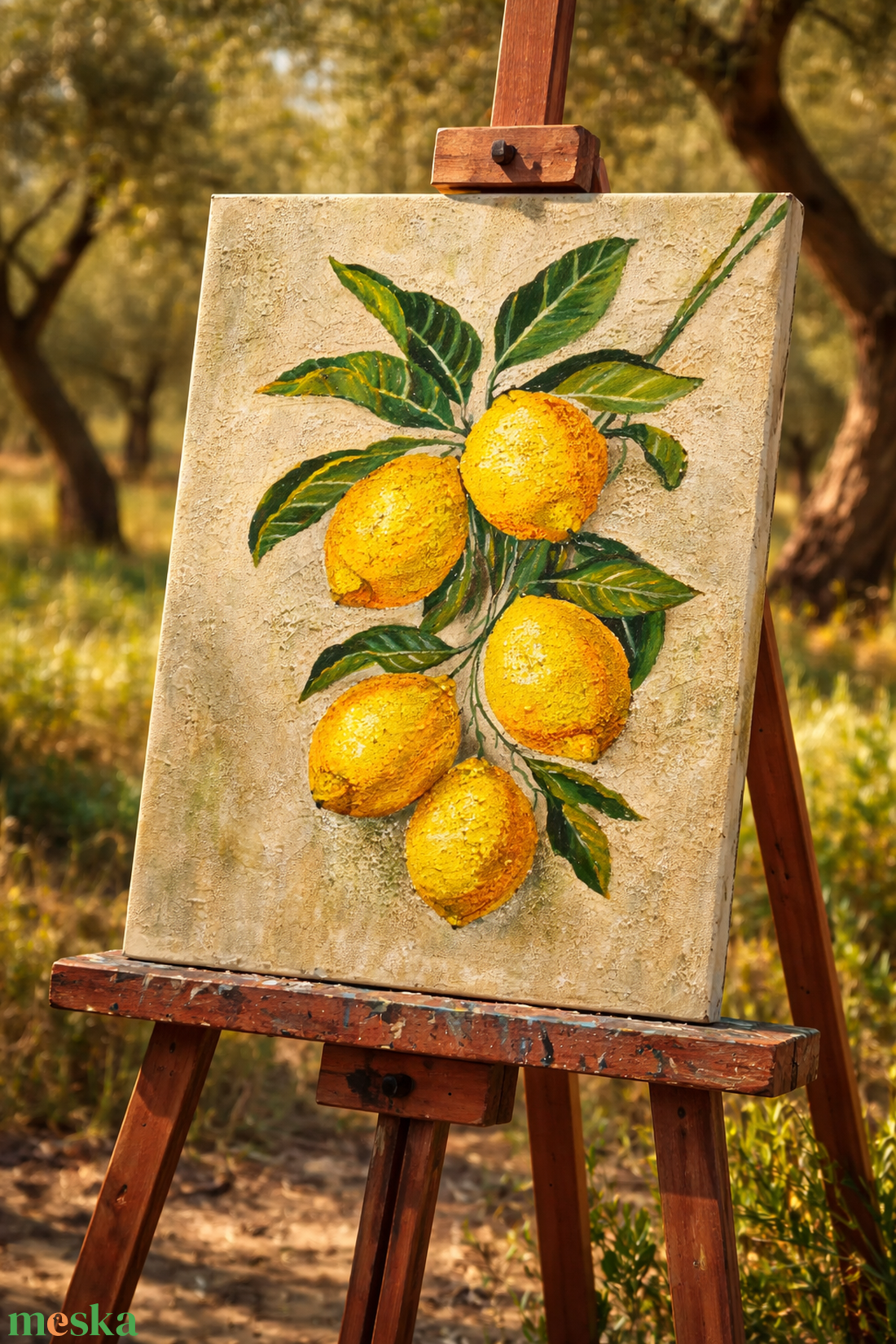 Citromszüret - művészet - festmény - akril - Meska.hu