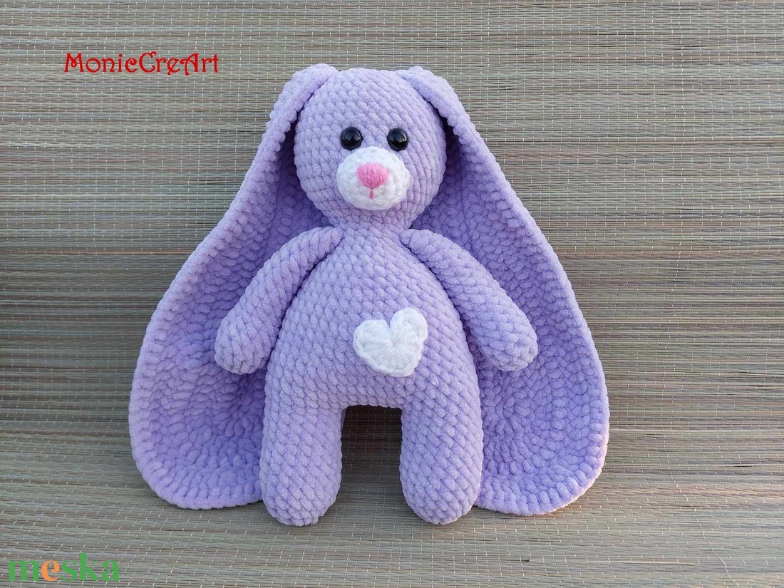 Horgolt zsenília nyuszi - amigurumi - játék & sport - plüssállat & játékfigura - nyuszi - Meska.hu