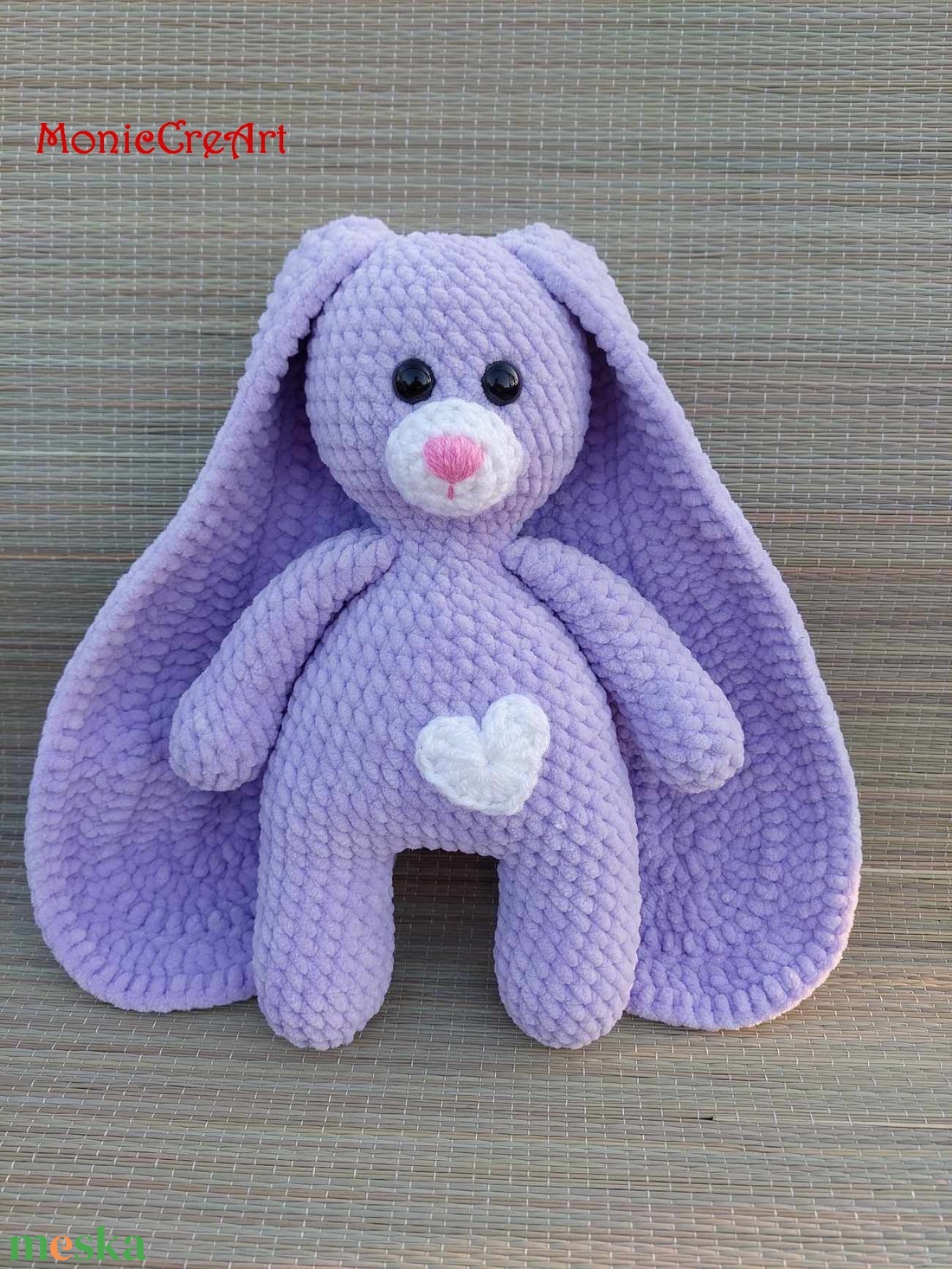 Horgolt zsenília nyuszi - amigurumi - játék & sport - plüssállat & játékfigura - nyuszi - Meska.hu