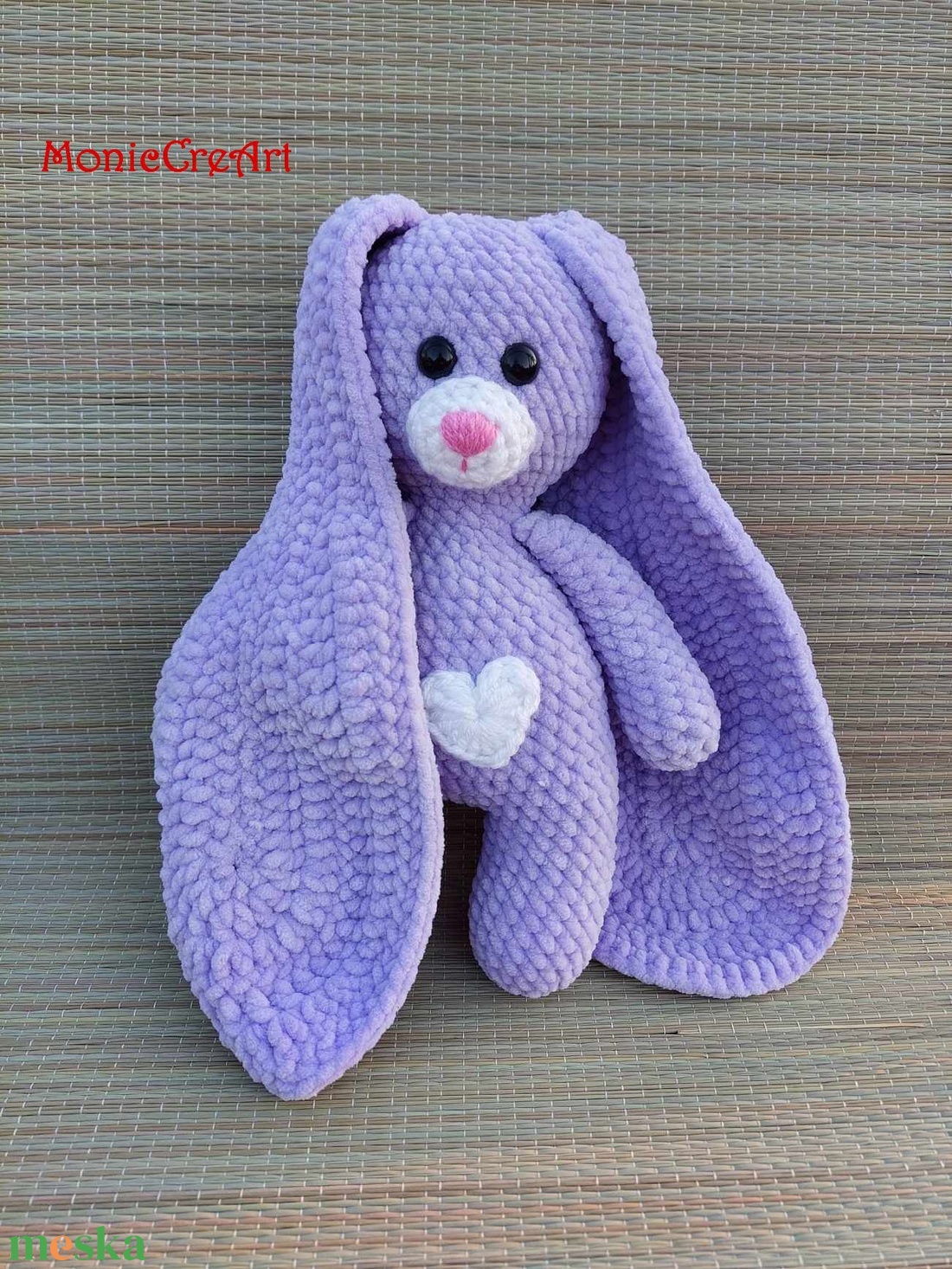 Horgolt zsenília nyuszi - amigurumi - játék & sport - plüssállat & játékfigura - nyuszi - Meska.hu