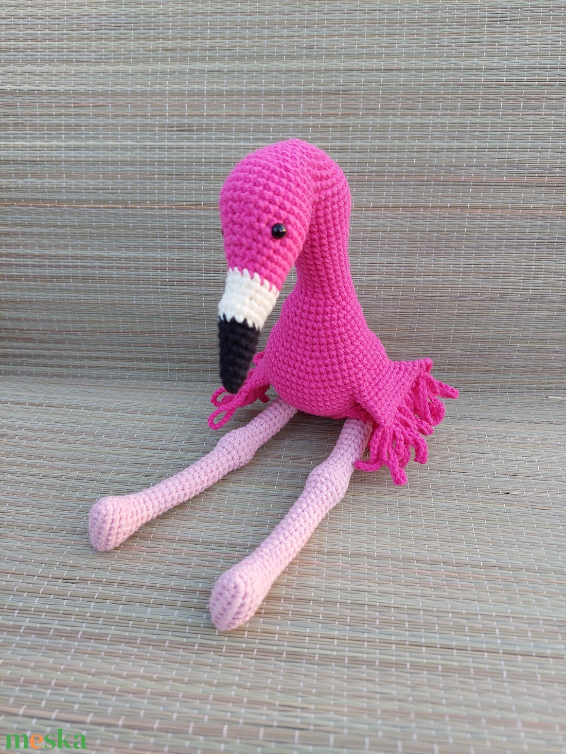 Horgolt flamingó - amigurumi - játék & sport - plüssállat & játékfigura - madár - Meska.hu