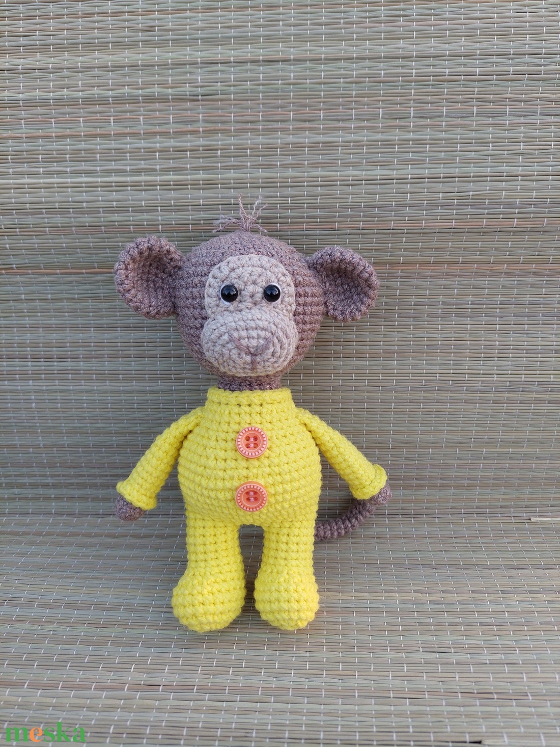 Horgolt pizsamás majom - amigurumi - játék & sport - plüssállat & játékfigura - majom - Meska.hu