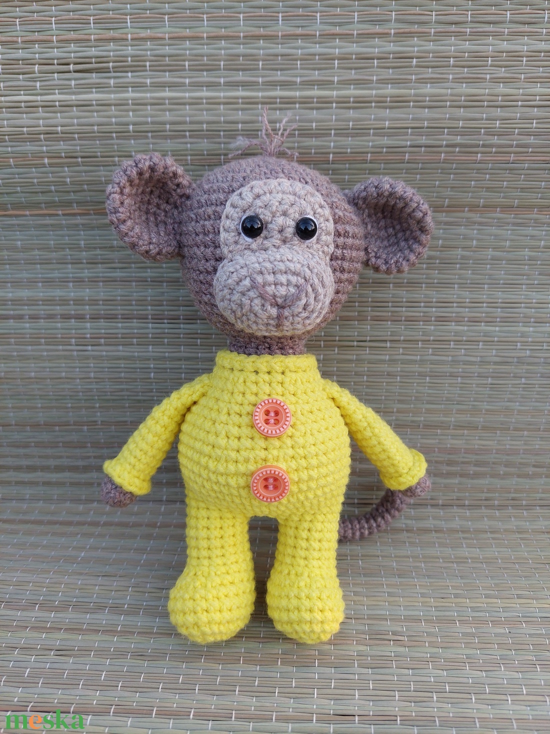 Horgolt pizsamás majom - amigurumi - játék & sport - plüssállat & játékfigura - majom - Meska.hu