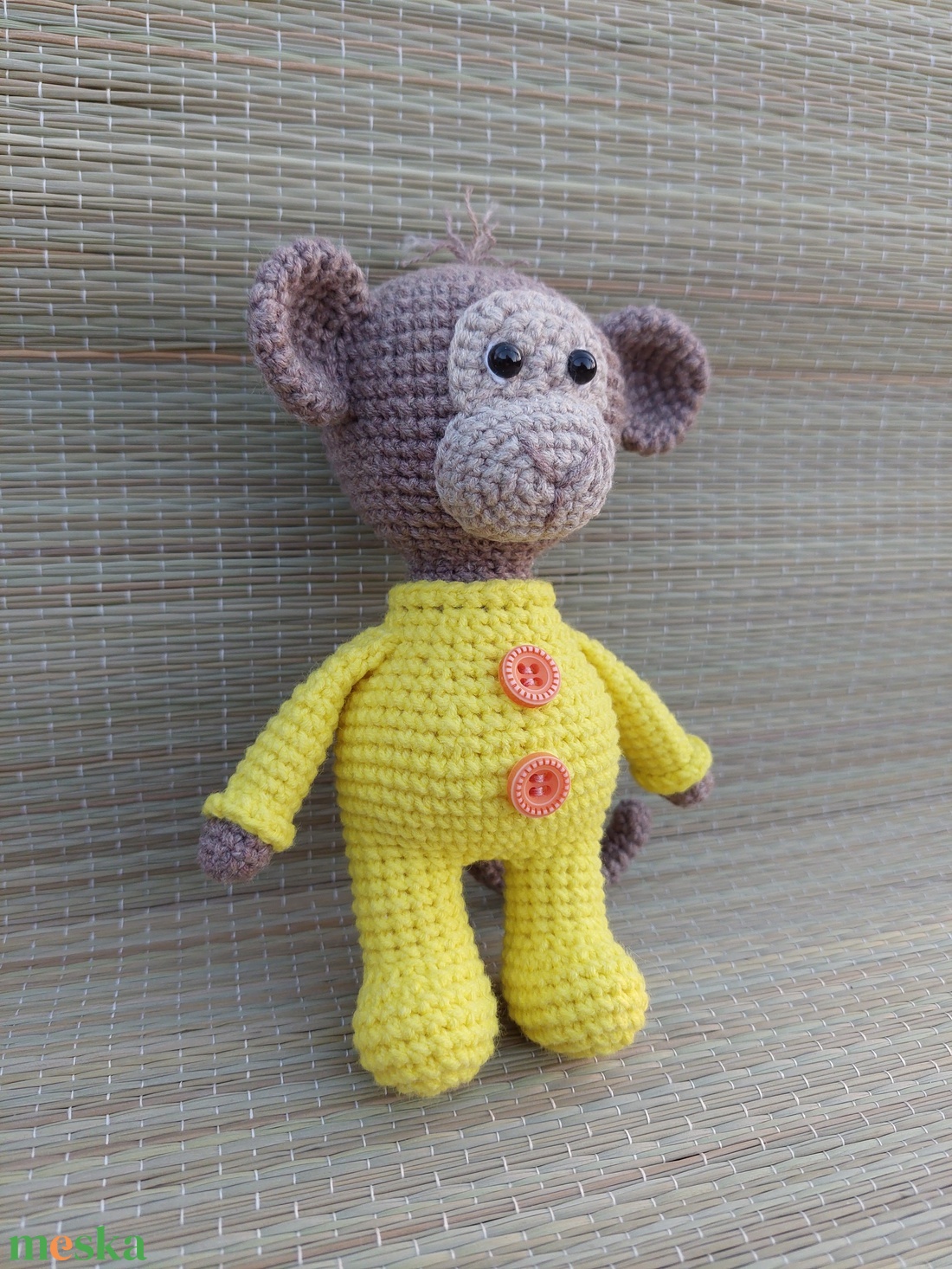 Horgolt pizsamás majom - amigurumi - játék & sport - plüssállat & játékfigura - majom - Meska.hu