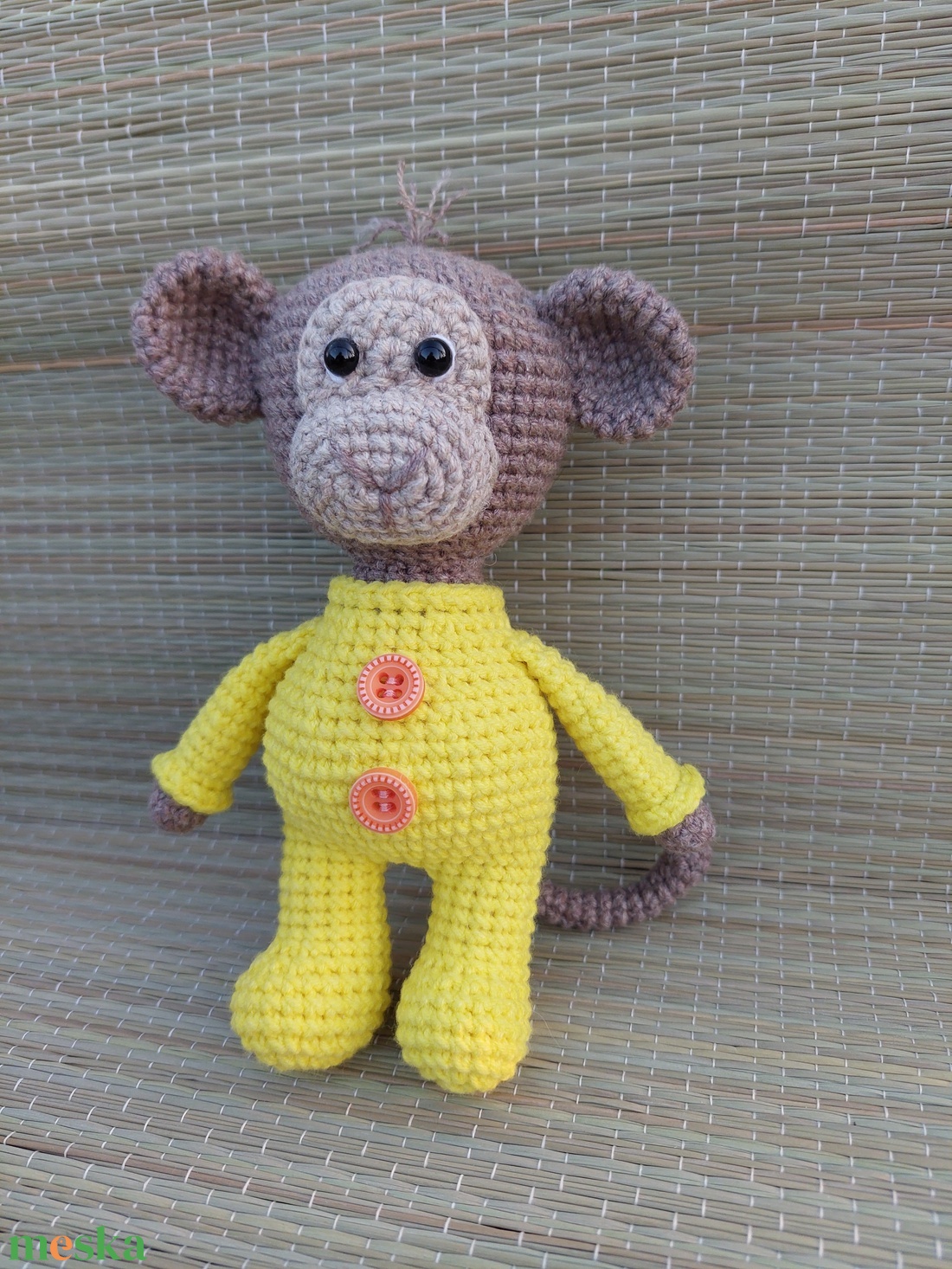 Horgolt pizsamás majom - amigurumi - játék & sport - plüssállat & játékfigura - majom - Meska.hu