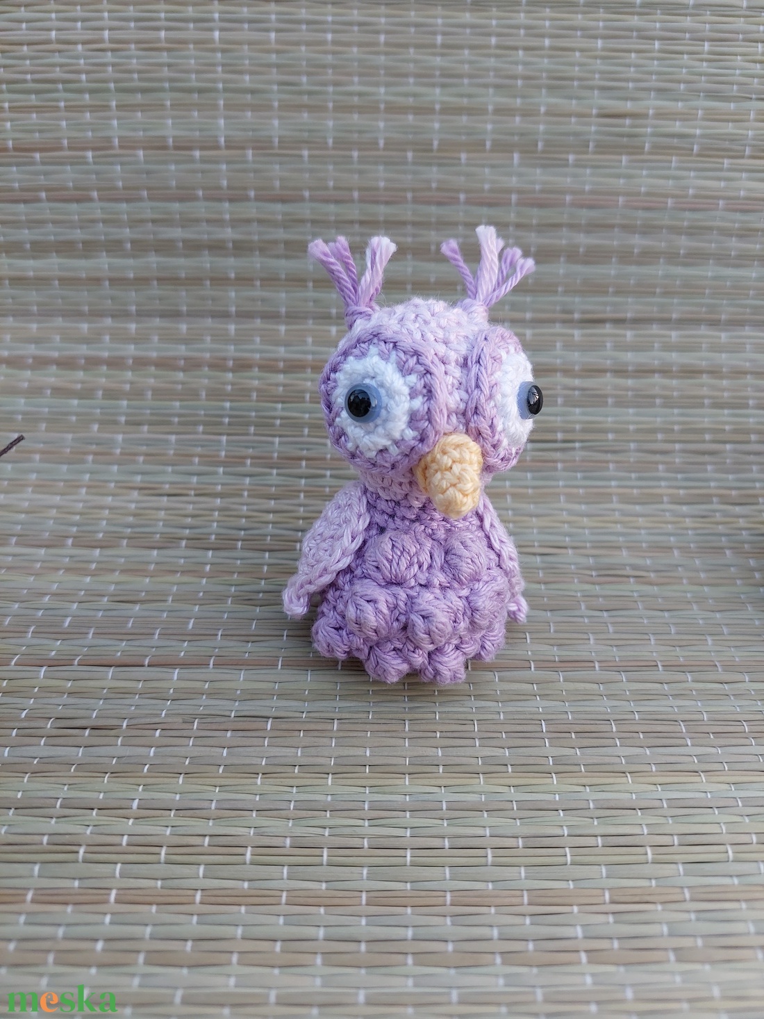 Horgolt lila bagoly - amigurumi - játék & sport - plüssállat & játékfigura - bagoly - Meska.hu