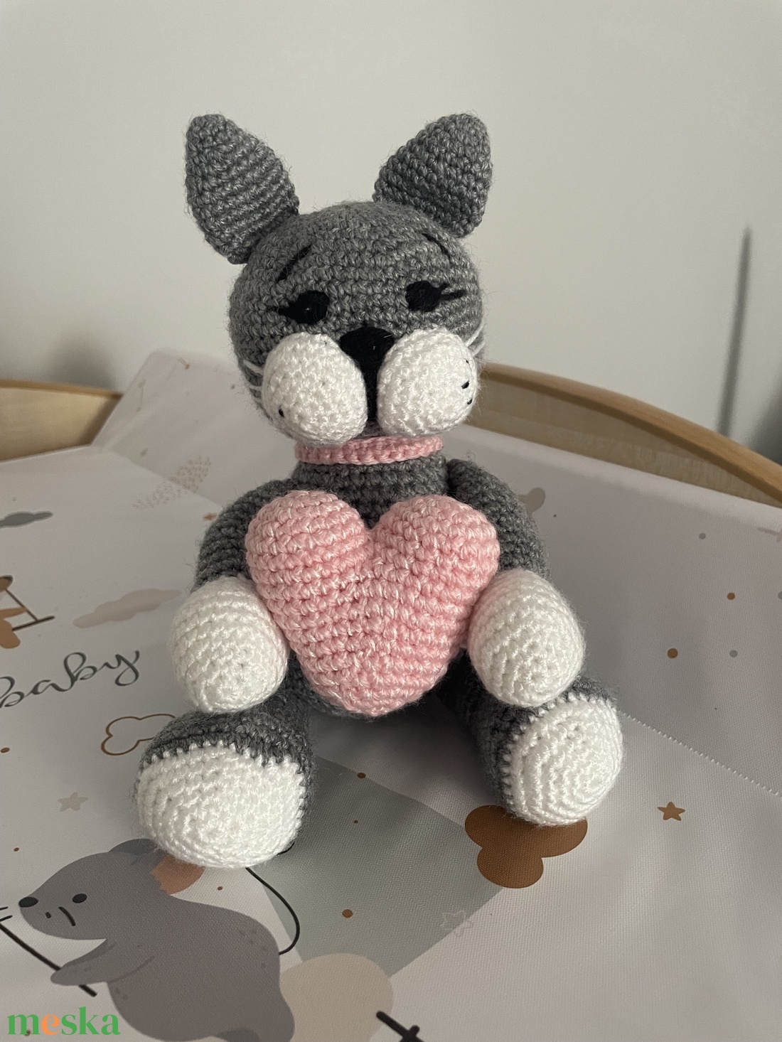 Amigurumi cica - játék & sport - plüssállat & játékfigura - cica - Meska.hu