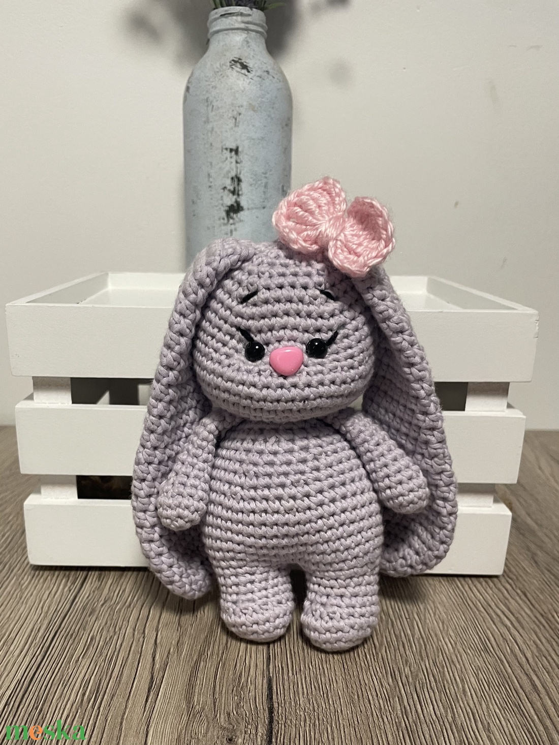 Amigurumi nyuszi masnival - játék & sport - plüssállat & játékfigura - nyuszi - Meska.hu