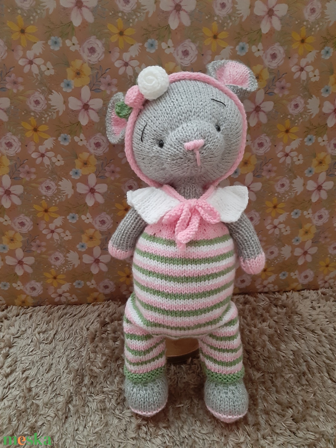 Kötött egérke - játék & sport - plüssállat & játékfigura - egér - Meska.hu