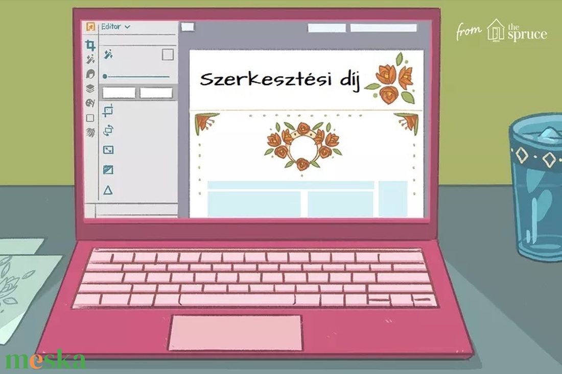 Szerkesztési díj, tervezési díj - esküvő - meghívó & kártya - menü - Meska.hu