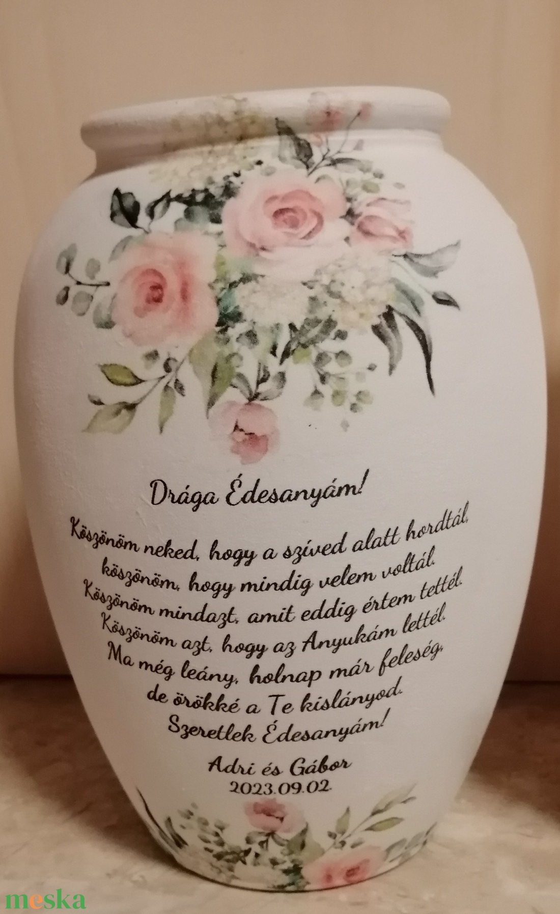 Szülőköszöntő Ajándék Díszváza Édesanyáknak - esküvő - emlék & ajándék - szülőköszöntő ajándék - Meska.hu Szülőköszöntő Ajándék Díszváza Édesanyáknak - esküvő - emlék & ajándék - szülőköszöntő ajándék - Meska.hu