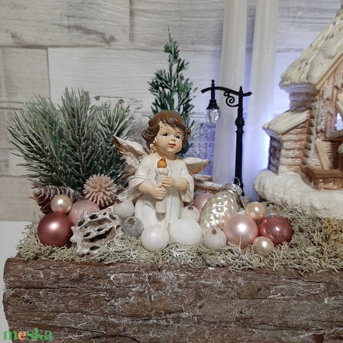 Házikós adventi asztaldísz - karácsony - adventi díszek - adventi asztaldísz - Meska.hu