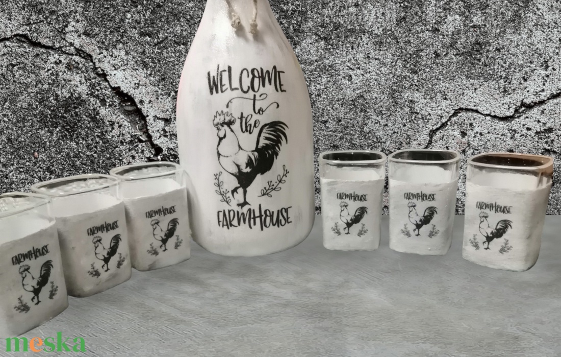 Üdvözlő -Welcome Farm House- díszüveg Szett - otthon & életmód - dekoráció - asztal és polc dekoráció - díszüveg - Meska.hu Üdvözlő -Welcome Farm House- díszüveg Szett - otthon & életmód - dekoráció - asztal és polc dekoráció - díszüveg - Meska.hu