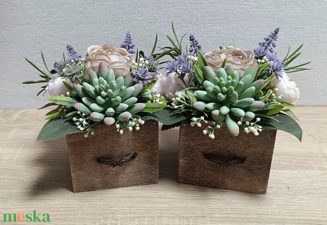 Mini virágos fa kaspó - otthon & életmód - dekoráció - asztal és polc dekoráció - asztaldísz - Meska.hu