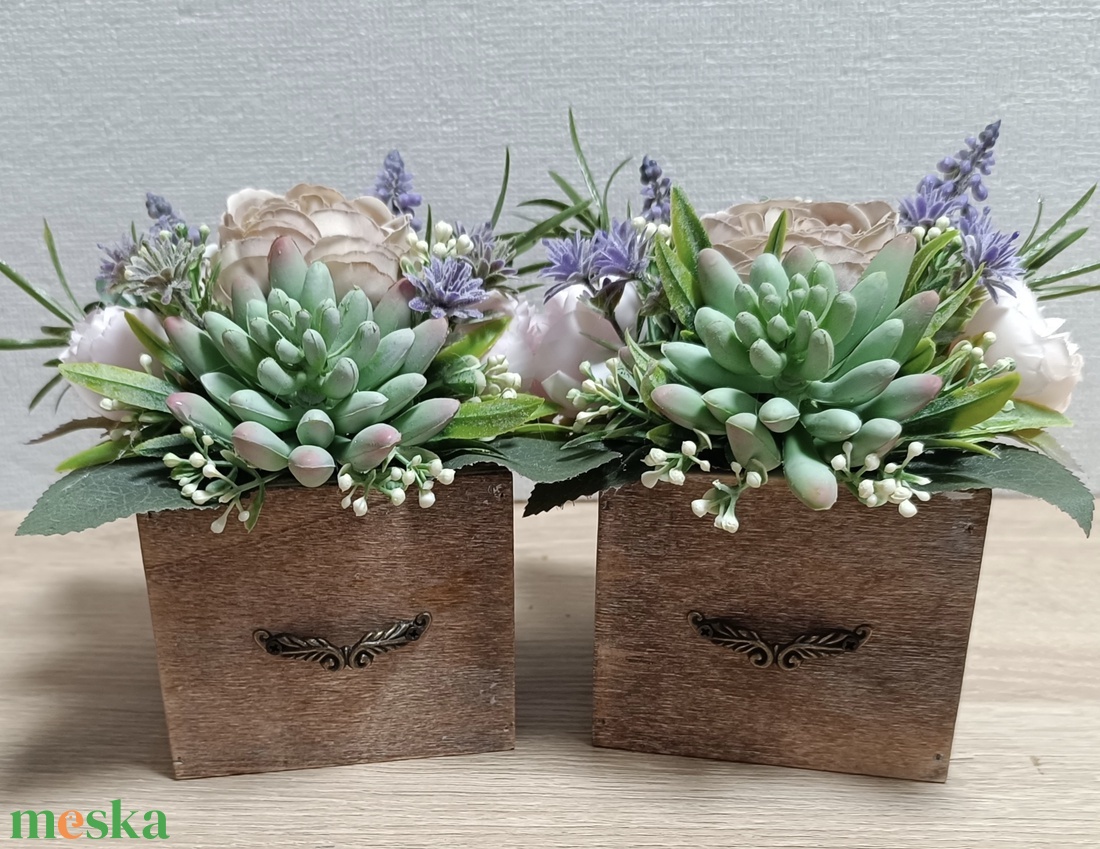 Mini virágos fa kaspó - otthon & életmód - dekoráció - asztal és polc dekoráció - asztaldísz - Meska.hu