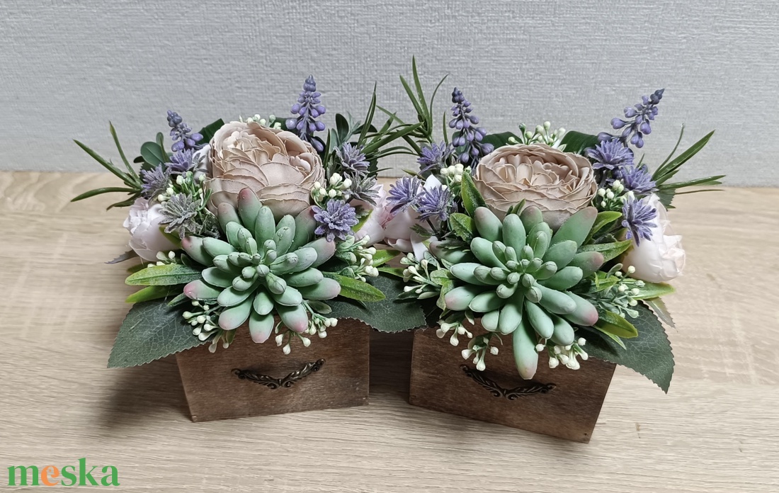 Mini virágos fa kaspó - otthon & életmód - dekoráció - asztal és polc dekoráció - asztaldísz - Meska.hu