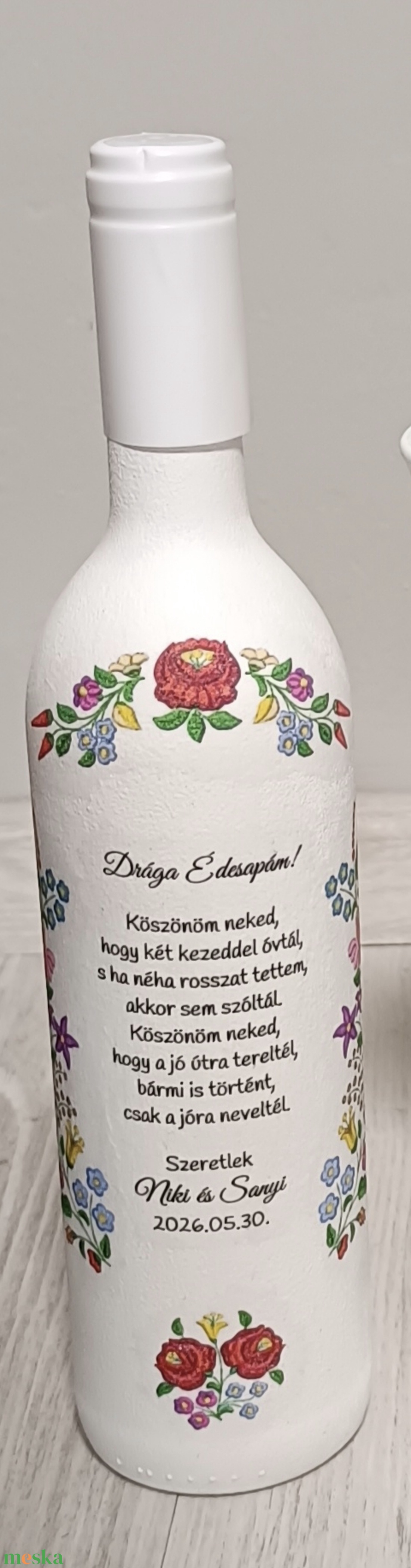 Esküvői szülőköszöntő szett � egyedi feliratos díszüveg és váza - esküvő - emlék & ajándék - szülőköszöntő ajándék - Meska.hu