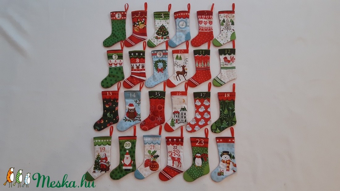Adventi kalendárium kis csizmák 24 db -  - Meska.hu