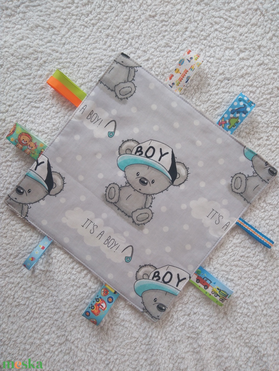 Baba készségfejlesztő címkekendő,alvópárna - baba - mama - baba játékok - szundikendő, alvóka - Meska.hu