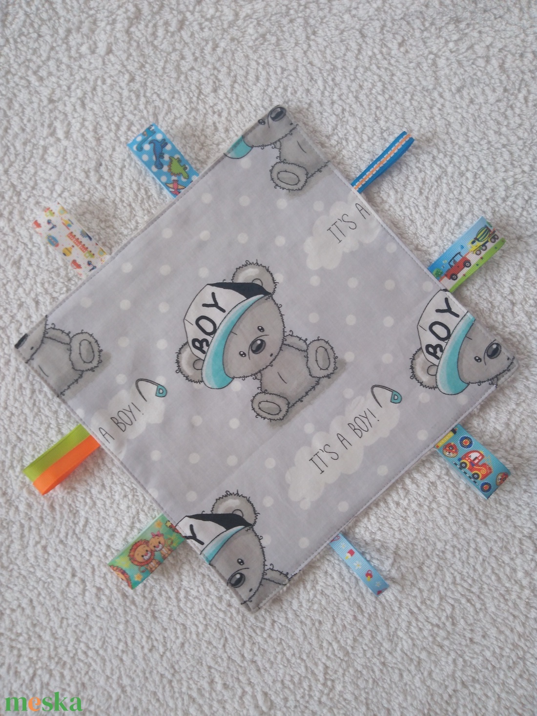 Baba készségfejlesztő címkekendő,alvópárna - baba - mama - baba játékok - szundikendő, alvóka - Meska.hu