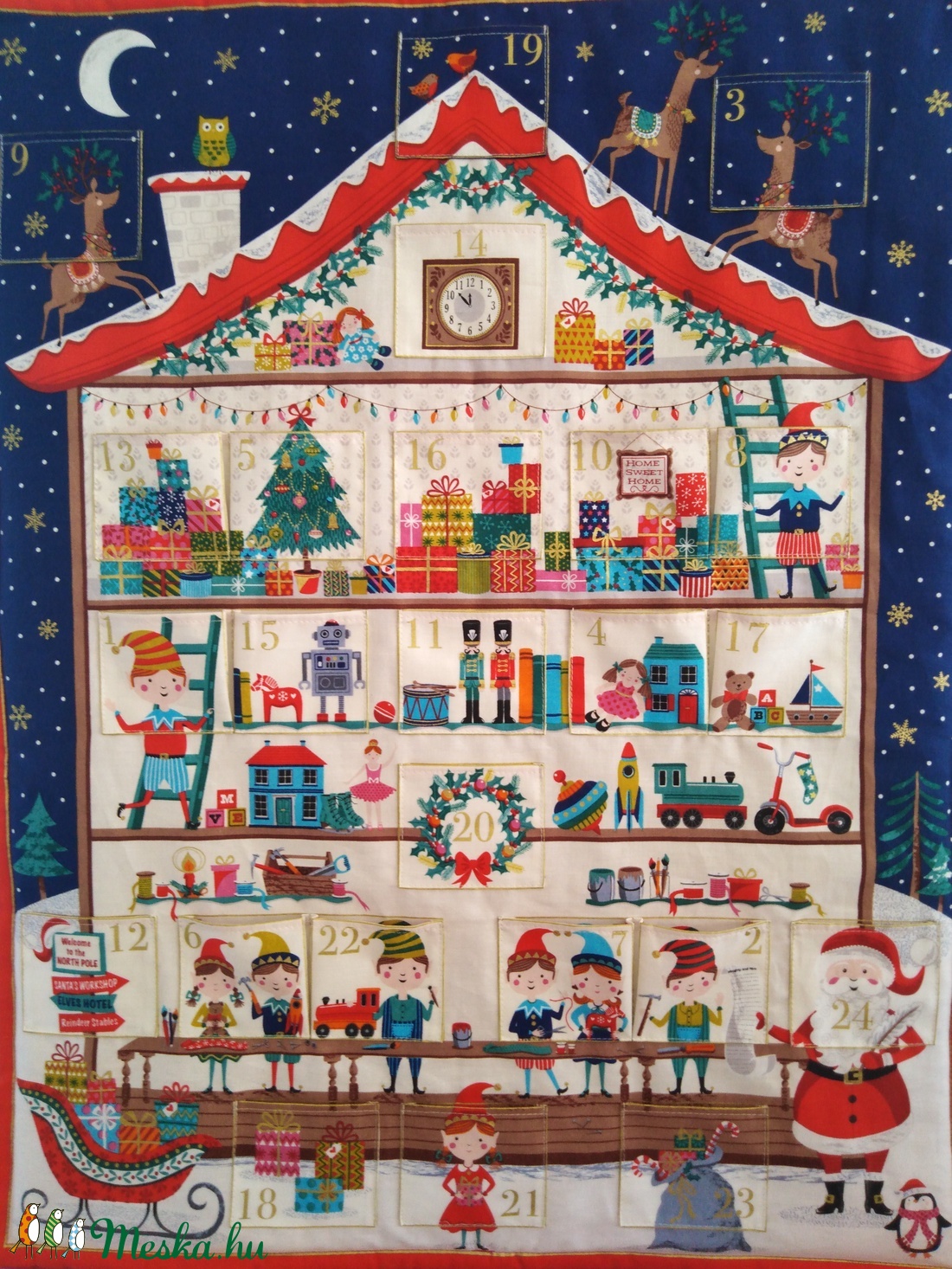 Adventi naptár,Karácsonyi dekoráció - karácsony - Meska.hu