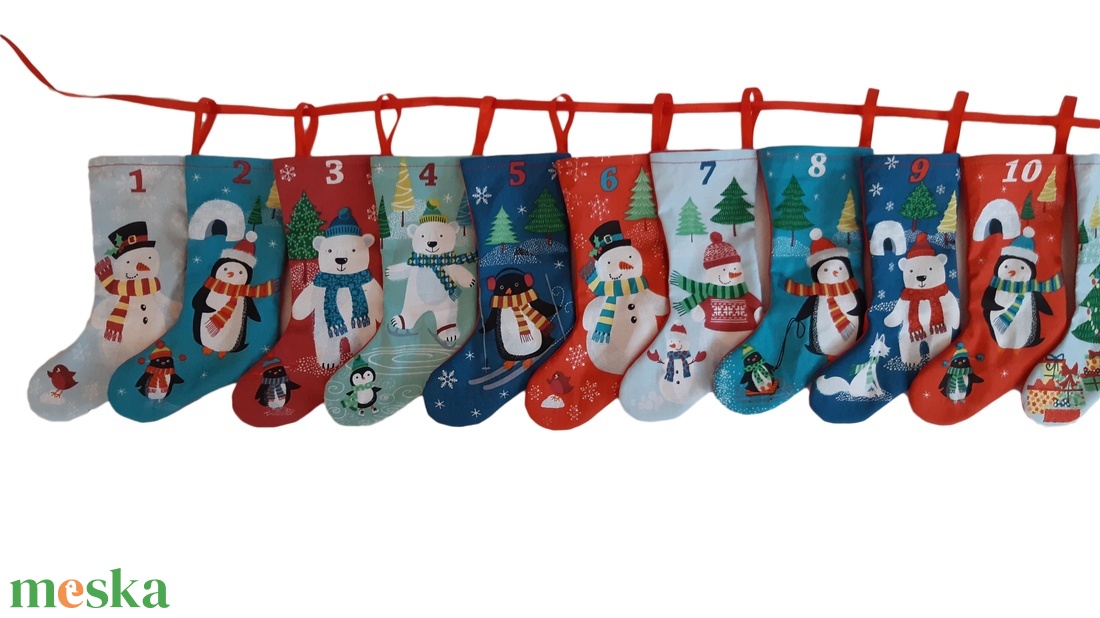 Adventi kalendárium karácsonyi kis csizmák,lakásdekorációra is - karácsony - Meska.hu Adventi kalendárium karácsonyi kis csizmák,lakásdekorációra is - karácsony - Meska.hu