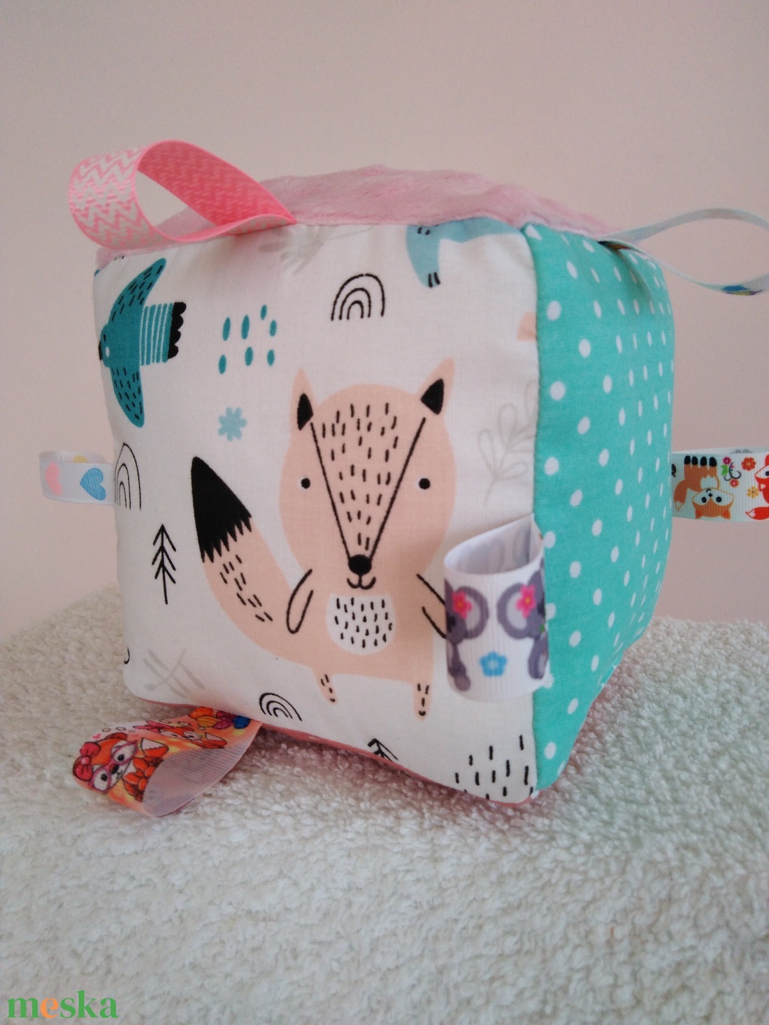 Erdei állatos textil babakocka - játék & sport - 3 éves kor alattiaknak - babakocka - Meska.hu