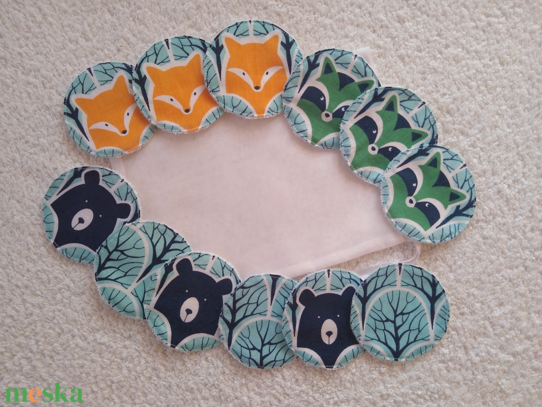 Arctisztító korong,sminklemosó párna,mosható 12 db - szépségápolás - arcápolás - arctisztító korong - Meska.hu